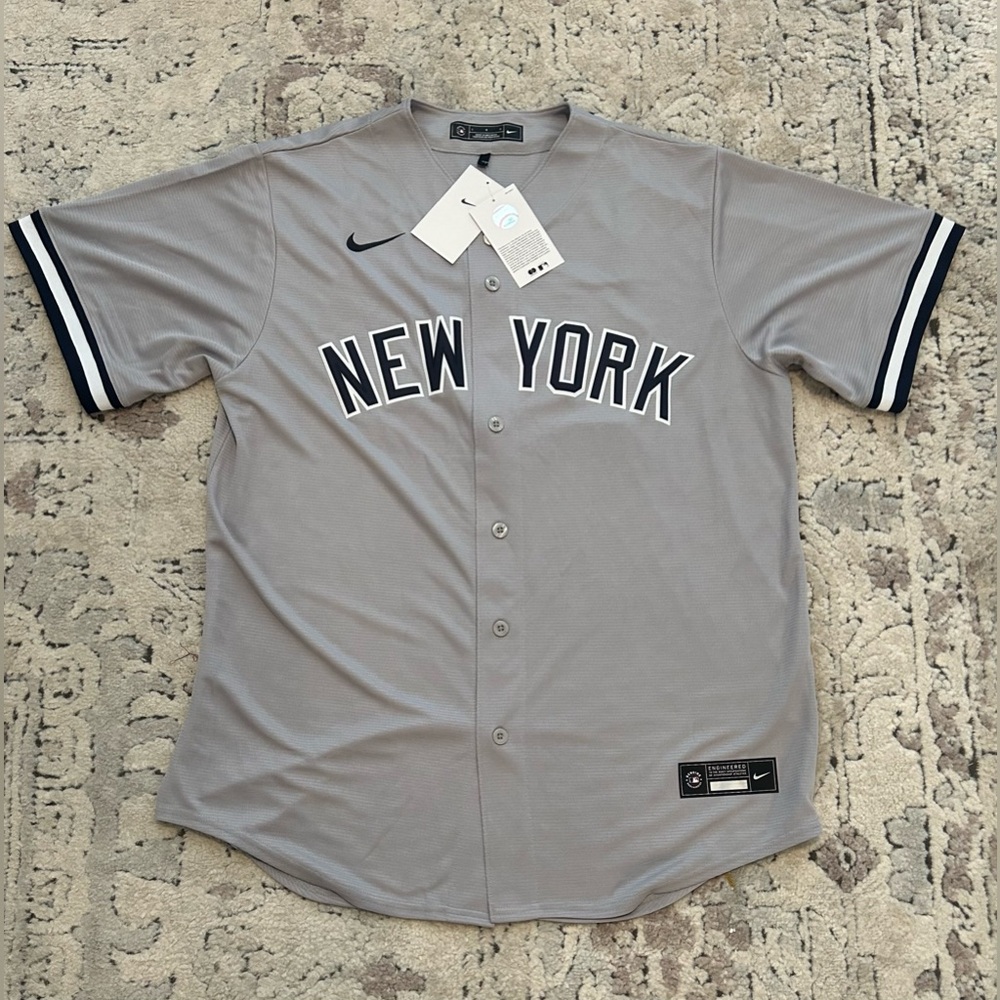Nike Authentic New York Yankees Giancarlo Stanton #27 Gray Jersey Men’s Size: L - Picture 2 of 7